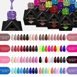 10ml Gel Nail Polish Set, 9-Color All-Season Nude & Glitter Collection, Soak-Off UV Gel Manicure Kit, Gel Nail Art, Nail Products