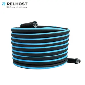 RELHOST TOOLS Garden Hose 50 ft x 5/8" Flexible Heavy Duty Water Hose with 360° Swivel Handle, Durable & Leak-Resistant, Lightweight for Versatile Use