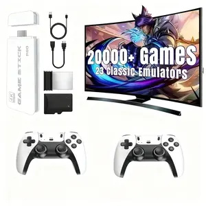 Retro game console, Wireless game stick, Wireless Portable Console, featuring over 20,000 games and 26 emulators, equipped with TF card, HDMI output interface, and 2 ergonomic wireless controllers, suitable for all ages and ideal for holiday gifting