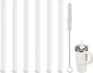 Replacement Straws Compatible With YAYA 12oz My First Travel Tumbler, with 1 Brush (Pack of 6)