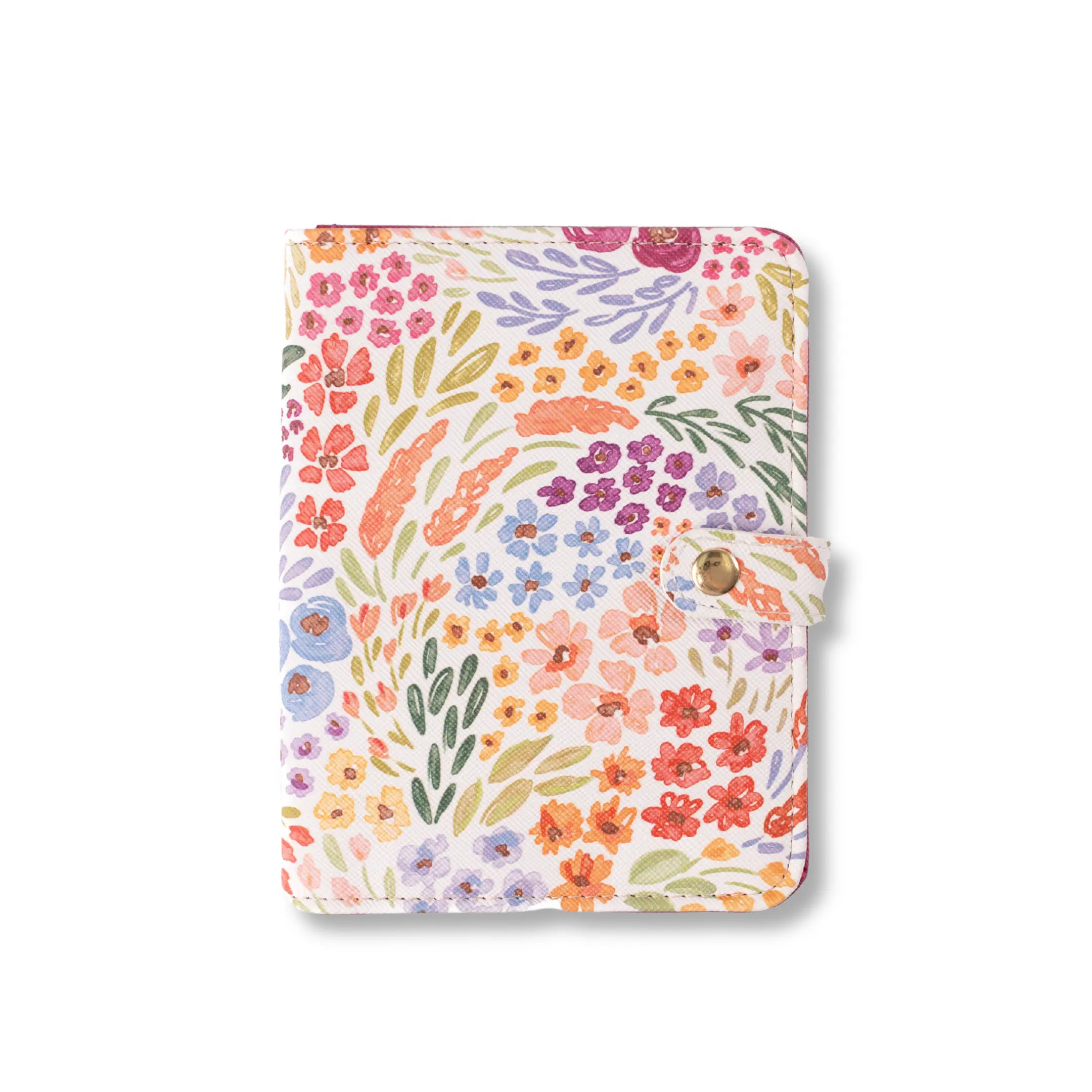 Floral Passport Cover - durable, ecofriendly and made of vegan mushroom leather, perfect travel accessory - 5.5x4.25" soft protector with internal poc