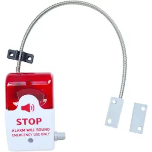Multifunction Exit Door Alarm Helps Prevent Unauthorized Exits or Entries Through Emergency Door with 110db Siren Battery Powered Door Contact Magnetic Sensor