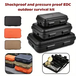 1pc Outdoor Plastic Waterproof Sealed Survival Box Container Camping Outdoor Travel Storage Box Survival Tools Survival Gear Outdoor Survival Supplies