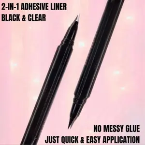 Bonded Liner -  adhesive lash eyeliner 2-in-1 Lash Glue Lash eyeliner black and clear lash strip glue lash adhesive :  Eyelashes Makeup Cosmetic