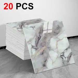 20 Pcs Realistic Marble Wall Stickers, Self-Adhesive Waterproof Oilproof, True Texture, DIY Suitable for Living Room, Store Decoration, Marble Backsplash Wallpaper