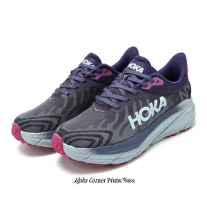 Dark Purple & Pink Trail Running Shoes – Breathable Mesh Outdoor Sneakers with Thick Cushioned Sole for Men & Women, Lightweight Shock-Absorbing Hiking Trainers for Mountain, Road & Daily Wear