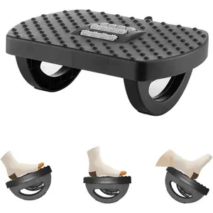 Under Desk Footrest, Foot Rest for Under Desk at Work, Ergonomic Foot Stool for Office Desks, Small Rocking Footrest with Massage Roller&Portable Handle, Leg Rest, 13" L x 9.2" W x 4.7" H