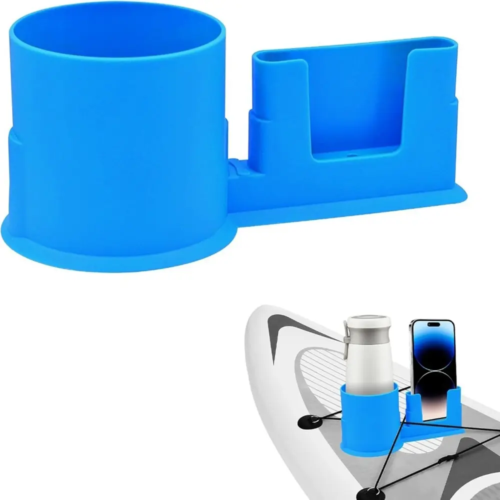 2-in-1 Multi-Functional Paddleboard Cup Holder, Kayak Drink Holder, Drinking Gadgets – Vertical Cup Holder for Storing Phones, Water Bottles, Fishing Gear – Compatible with SUPs, Kayaks, Canoes – Paddleboard Accessories – Non-Slip and Sturdy