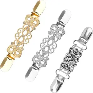 Dress Clips Back Cinch,Shirt Clips for Women Clothing,Sweater Clips,Waist Cincher,Scarf,Dress Cincher,Shawl Clips,Cardigan Clips,Clasps for Clothing,3 Types,Gold,Silver,Vintage Clothes Clips,Winter Gifts