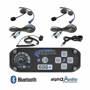 Rugged Radio 2 Person - RRP696 PLUS Intercom System with Alpha Audio Helmet Kits