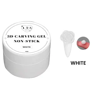 3D Carving Gel Non-Stick White - Ultra-Thick Formula for High-Precision 3D Nail Art Sculpting & Carving 15G