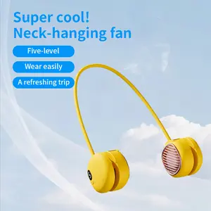"Hurricane Neck Fan Pro - 5-Speed 40dB Silent Cooling w/ Dual Turbine Tech! | 120 Blades & 165g Ultra-Light | Hair-Safe Design for Gym/Travel/Office | Type-C Fast Charge"