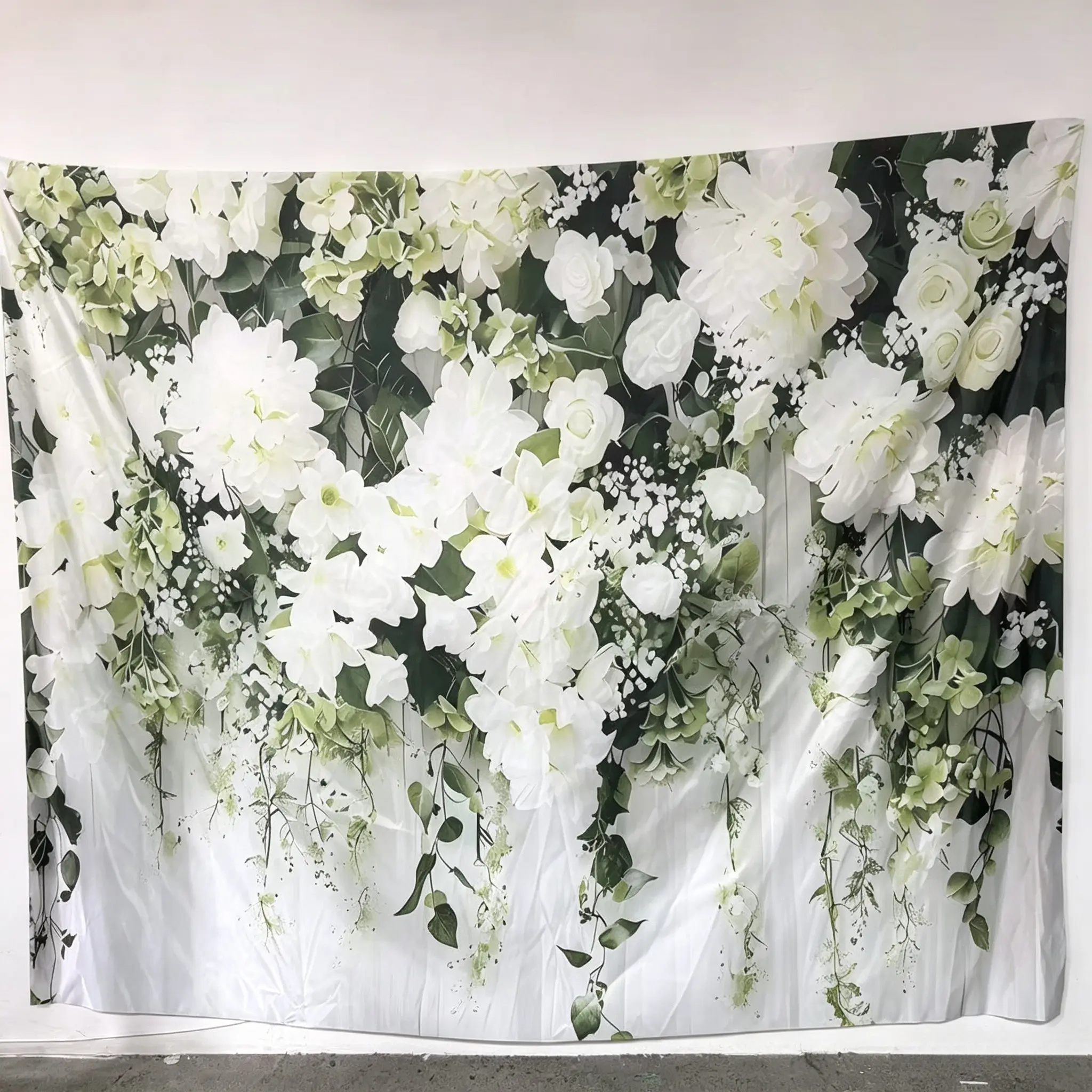 Artificial Flower Backdrop, 1 Count Romantic Faux Flower Backdrop, Decorative Flowers, Floral Wedding Backdrop, Indoor & Outdoor Decorative Backdrop for Wedding Birthday Party, Fruit, Flower Arrangement, Photoshoot Backdrop, Flower Backdrop Wall