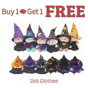 [Clearance Sale] Cute Labubu Outfits and Dress-Up Styles – Adorable Magical Costume Dress & Cape Outfit, Magical Girl Cloth Doll Clothes Halloween Witch Labubu Costume Set (Fits 17cm Labubu)