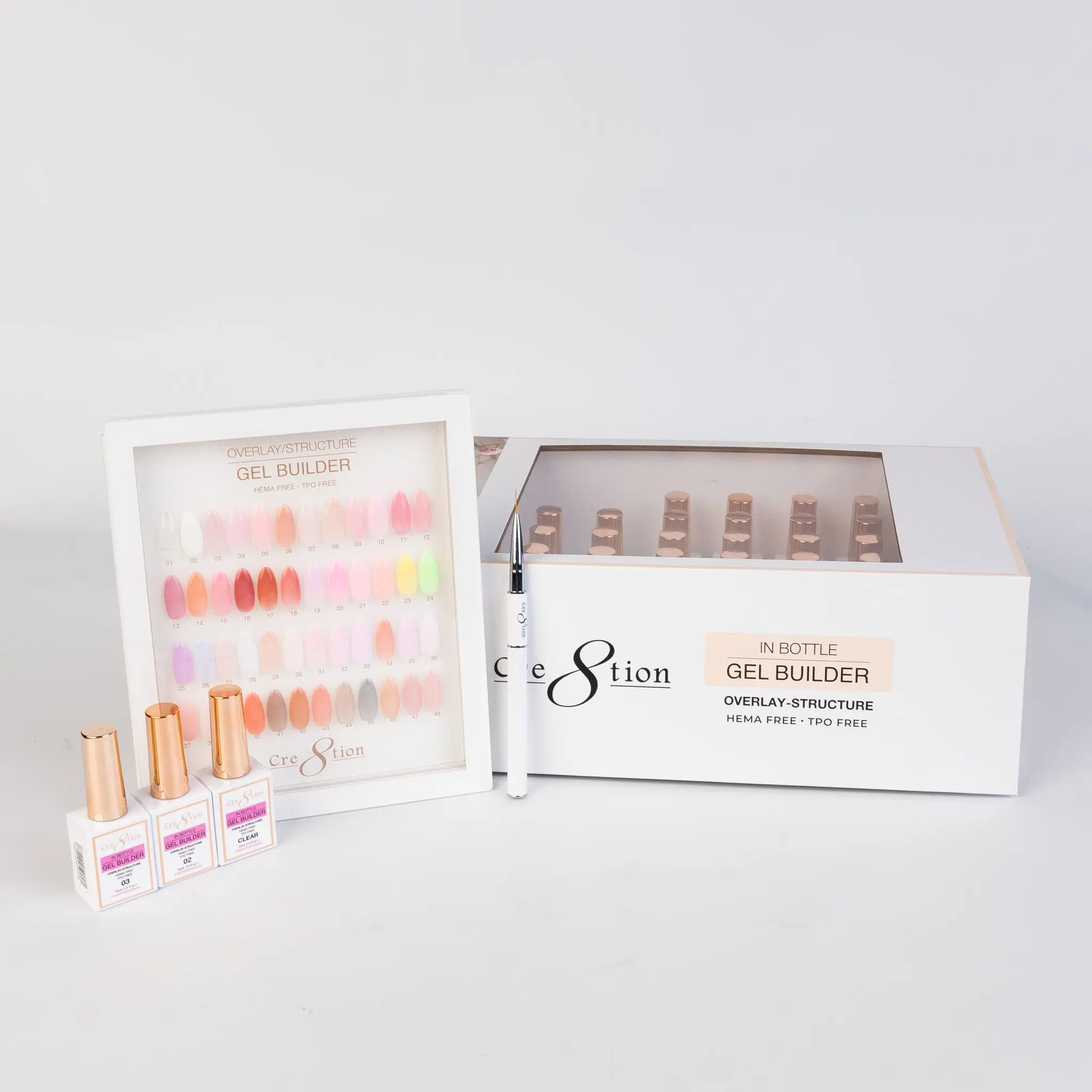 Cre8tion Builder Gel & Rubber Base/BIAB Gel 0.5oz - 48 Colors
