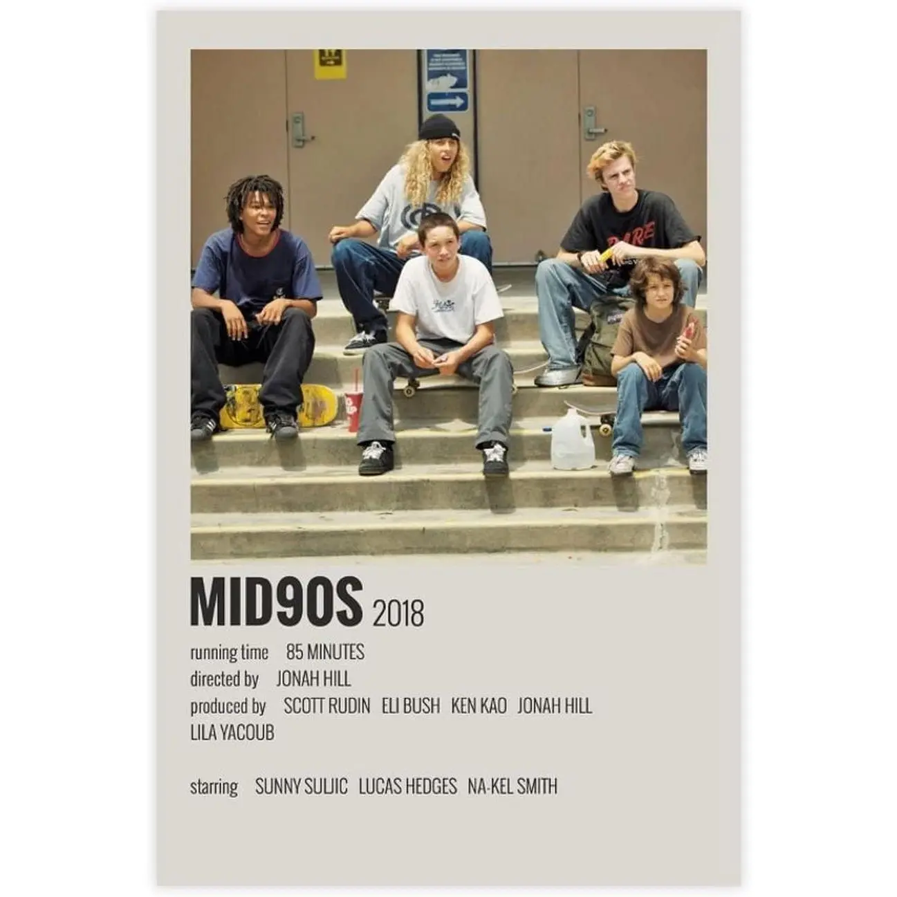Mid 90s Movie Vintage Unframed Canvas Print - Home Wall Decoration, Bedroom/Office Decor, Sports Landscape Themed Painting, 12x18inch(30x45cm) Gift for Home Supplies Enthusiasts