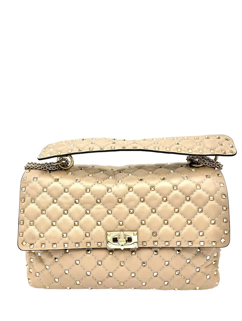 Pre-owned Valentino Leather Shoulder Bags VALENTINO. GARAVANI ROCKSTUD SPIKE HANDBAG