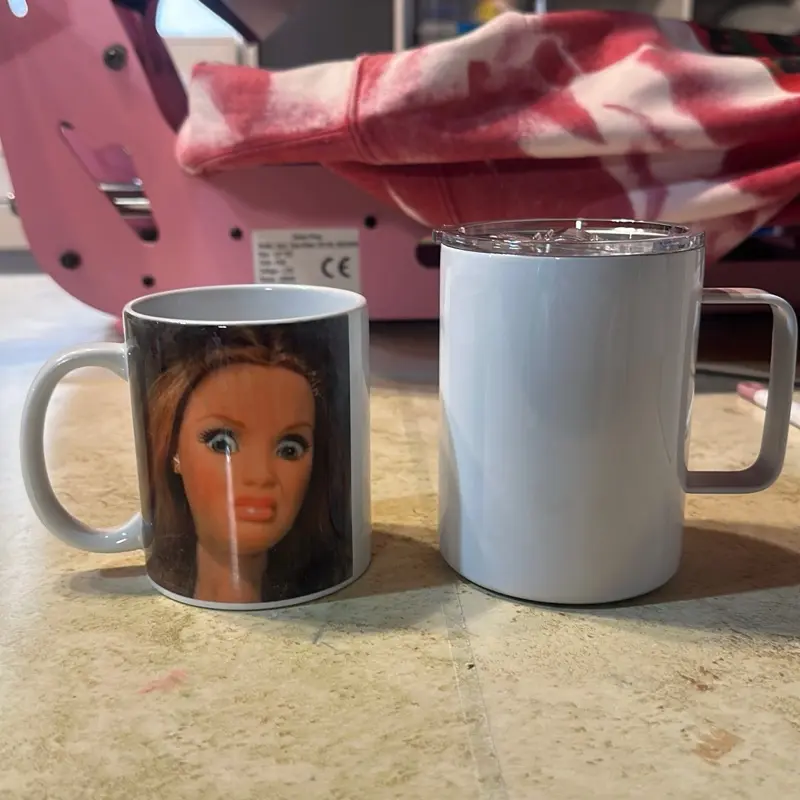 Coffee cup eww face