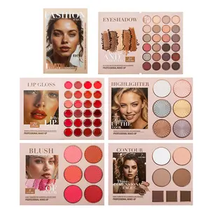 Rosy Nine-Panel Eyeshadow Palette - 5 Layer Flip Book Makeup Kit with Matte & Shimmer Finishes for Contouring & Highlighting - Water-Soluble Body Paint Makeup Set - Compact Blend Cosmetic fakemink fakemink face paint