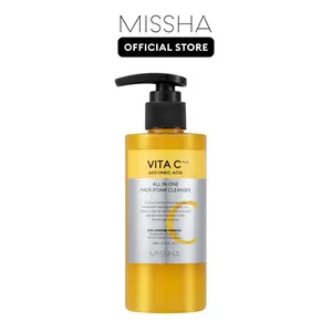 [MISSHA Official] Vita C All-in-One Bubble Foam Cleanser - Brightening Vitamin C Face Mask and Cleanser