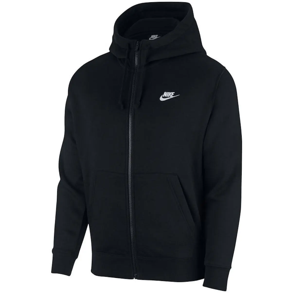 Nike Sportswear Club Fleece Full-Zip Hoodie Black/Black/White (men) by StockX