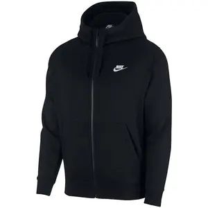 Nike Sportswear Club Fleece Full-Zip Hoodie Black/Black/White (men) by StockX