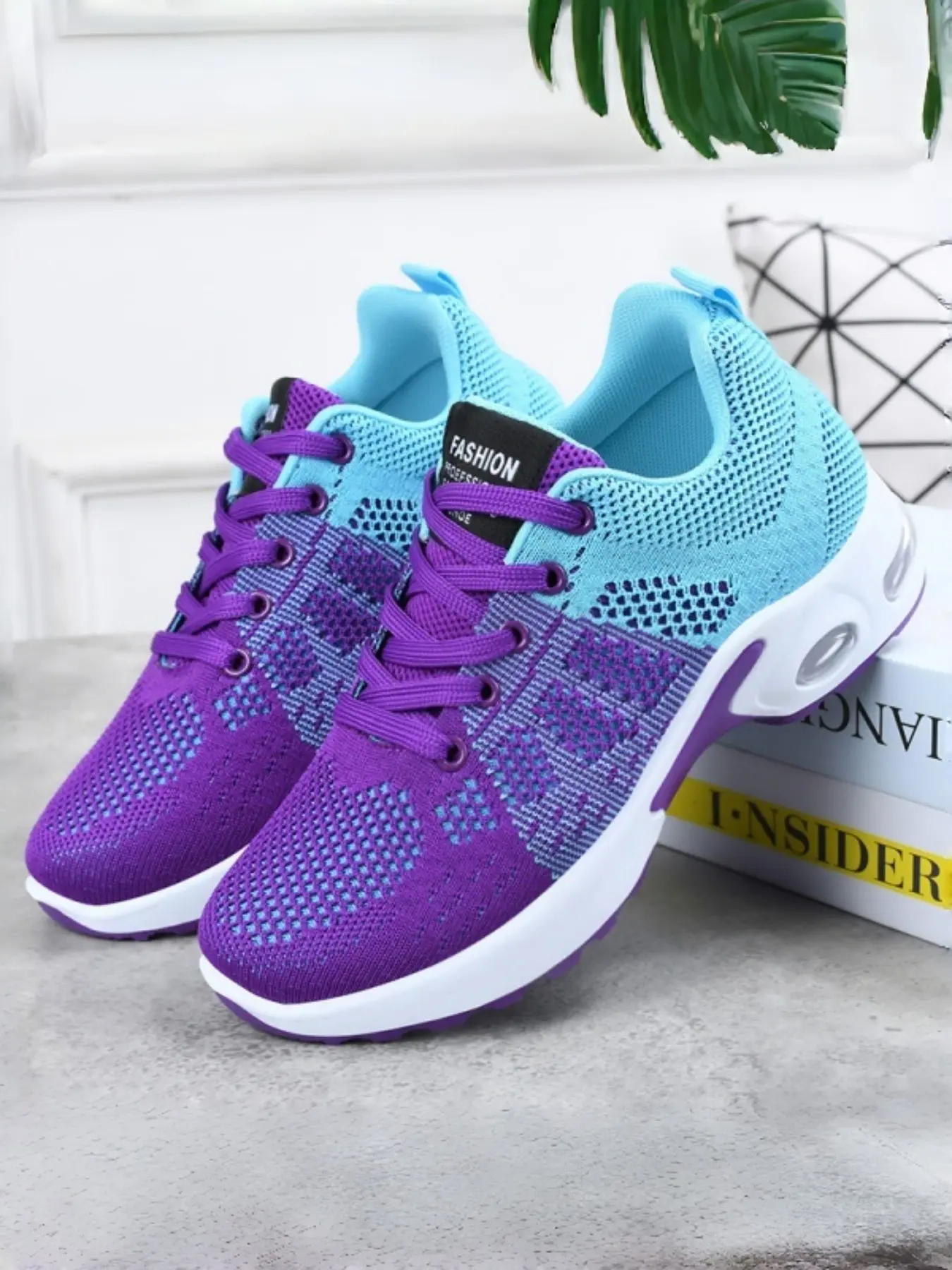 Women's Fashion Sneakers, Thick Sole Design, Large Size Comfort Walking Shoes, Trendy Casual Daily Wear, Textile Upper, All Seasons, Mesh Breathable Sneakers, Patchwork Sneakers, Thick Soled Sneakers