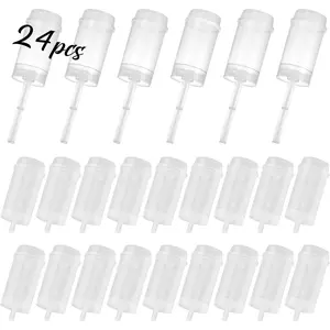 24 Pack Cake Push Pop Containers with Lids, Multi-purpose Reusable Plastic Push-up Pop Shooter for Cupcake, Confetti, Homemade Ice Cream and Desserts
