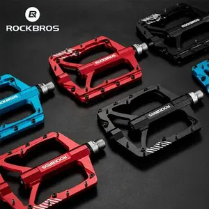 ROCKBROS Pedals Bicycle Aluminum Alloy Sealed Bearing Pedal Ultralight Non Slip Waterproof Mountain Bike Road Bike Pedal Cycling Accessories