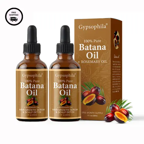 Gypsophila Batana Oil with Rosemary for Hair Growth - Nourish & Detox Scalp, Reduce Hair Loss, Strengthen & Promote Healthy Hair for Men & Women Organic Batana Oil(30mL) natural shampoo