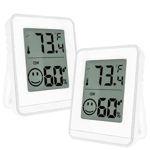 2 count  Indoor Hygrometer, Mini Indoor Thermometer, Temperature and Humidity , Reptile Thermometer - Houses, Greenhouses, Room,Office, Incubator