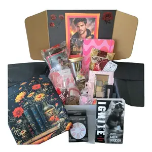 Willow & Sage Blind Date with a Book Box - Hand-Decorated Bookish Gift for Her, Includes Wrapped Romance Novel, Story & Literature Themed Book Sleeve, Glass Tumbler, Jewelry, Face Mask, Bath Bomb, Candle, Freedom-Centric & Crime Boss Narrative Goodies
