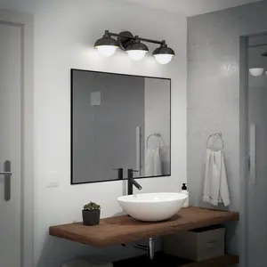 Boden LED mid-century bathroom vanity light 5 CCT