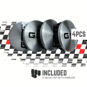Universal Wheel Hub Center Caps, Black, 3.25 Inch, Auto Wheel Cover Replacement, Set of 4