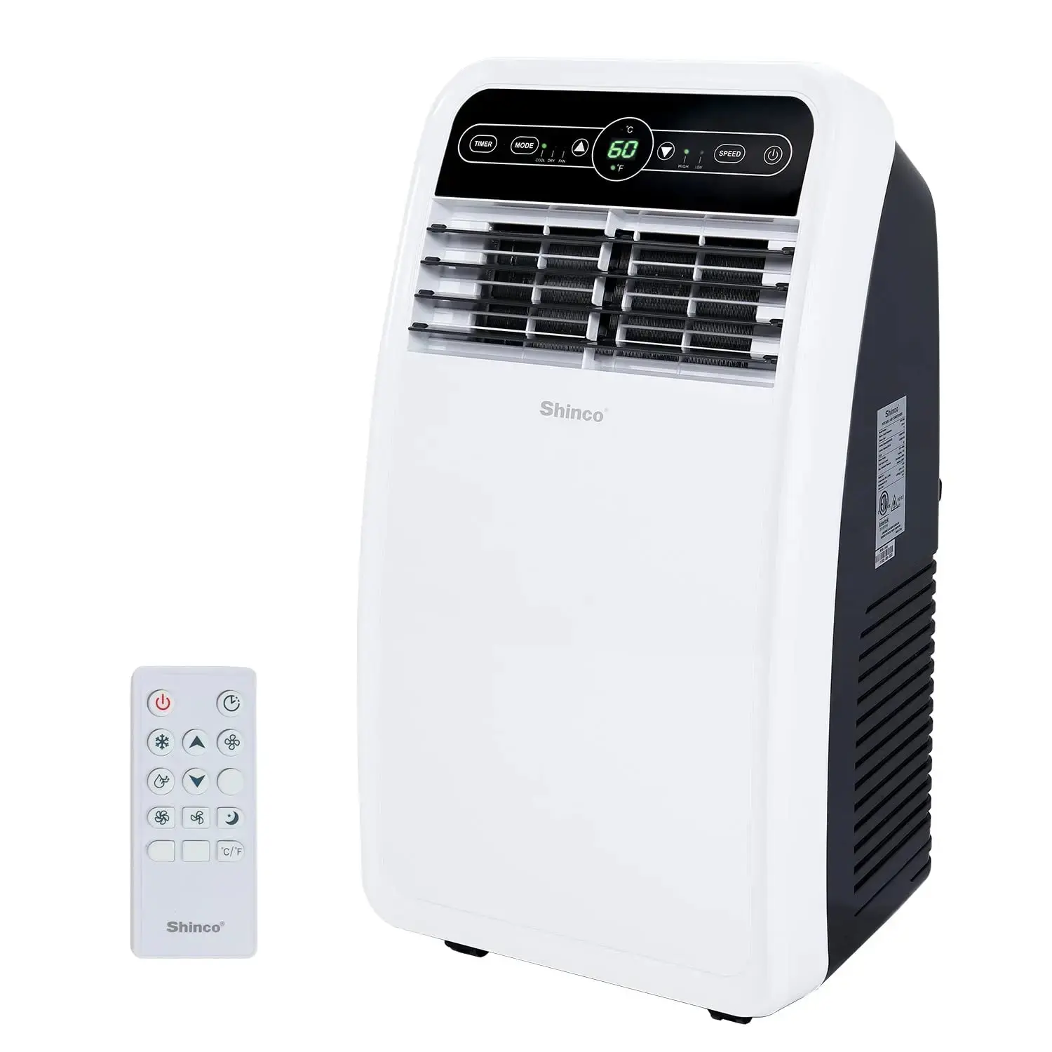 Shinco 8,000 BTU Portable Air Conditioner, AC Unit with Built-in Cool, Dehumidifier & Fan Modes for Room up to 350 sq.ft