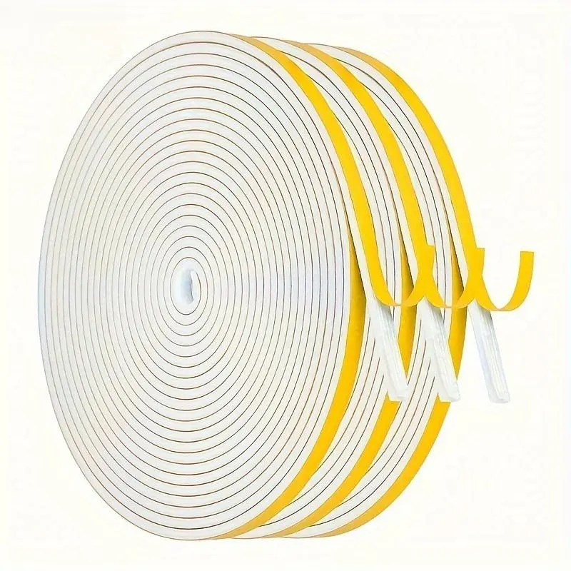 Weather Stripping Tape, High-Density Insulation Seal Strip for Door Frames, Windows, Suitable for Outdoor, Wall, Sewing, Packaging, Arts and Crafts
