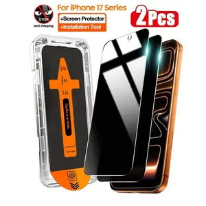 Privacy Anti-Spy Protective Screen Protector Film Cover Accessories for iPhone 17 Pro Max/17 Pro/air, Includes Dust-Free Adhesive Box, Easy Application for New Users