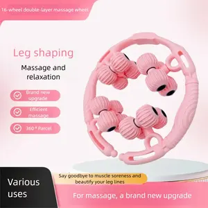 16-Wheel Leg Massager Roller, Calf Muscle Relaxer, Slimming Foot Massage Tool, Ring-Shaped Leg Press Machine, Home Fitness Equipment
