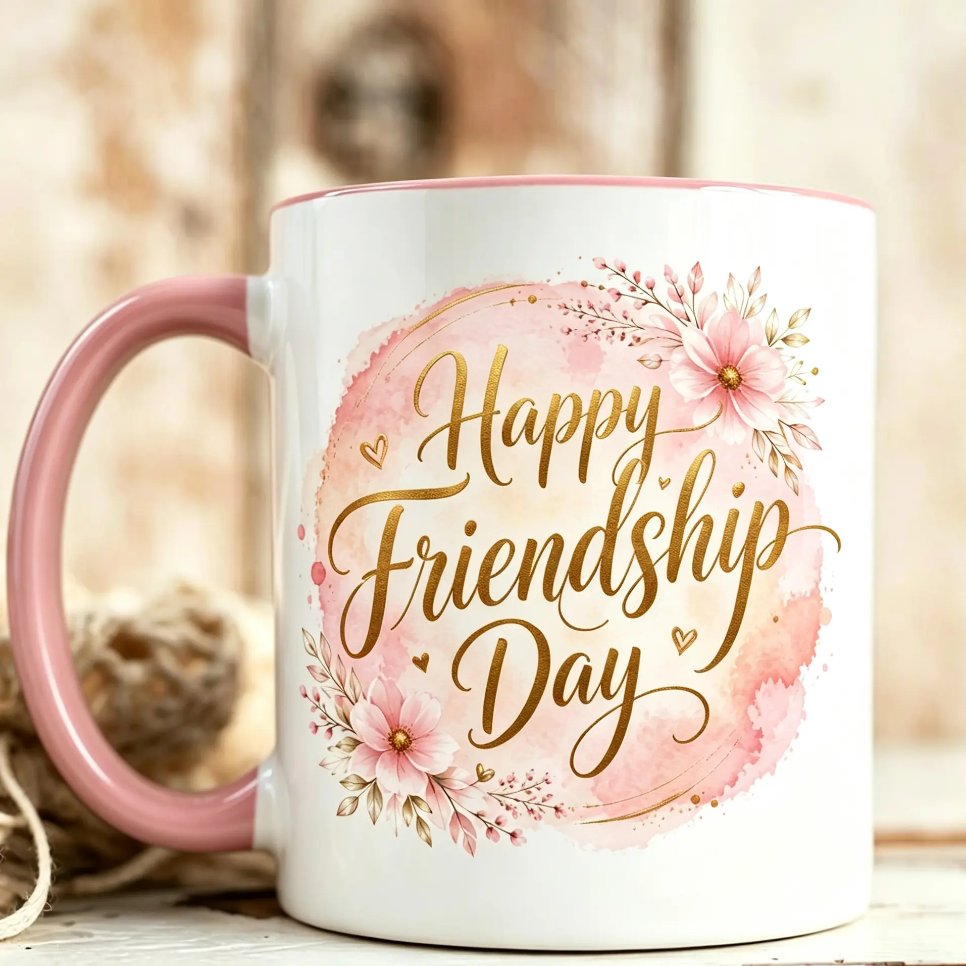 Best Friend Mug – Friendship Day Gift, Cute Floral Coffee Cup for Women washable ceramic funny