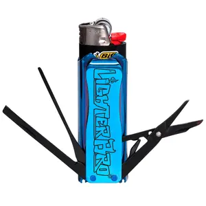 BlueSteel LighterBro 7 in 1 Multitool Hardened 100% Stainless Steel Lighter Case for Bic or Clipper Lighters - Accessories
