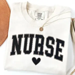 Comfort Colors Nurse T-Shirt, Leopard Nurse Shirt, RN T-Shirt, Nurse Tee, Nurse Graduation Gift, Nurse Week, Nurse Appreciation, New Nurse Gift