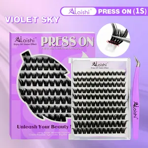 AILAISHI glue free eyelash cluster set, DIY eyelash extension 10-18mm, 120 D-curly soft natural eyelashes, with eyelash tweezers - natural fake cat eyes slim independent clusters, TikTok Shop Holiday Haul