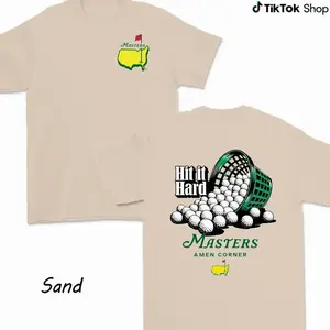Hit It Hard Golf Graphic T-Shirt, Retro Vintage Golf Tee for Men Women, Funny Golf Lover Shirt, Premium Cotton Breathable Tee, Trendy Golf Streetwear, Golf Fan Gift