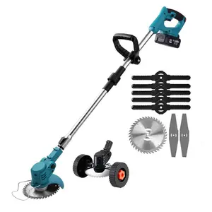 Saker 1800W Brushless Weed Trimmer with Adjustable Length & 3 Blade Types for Lawn & Garden Maintenance Cordless Portable Design