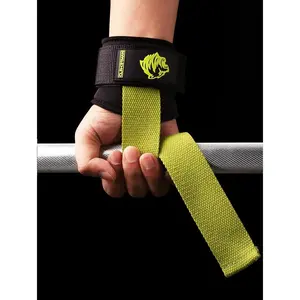 Adjustable Weight Lifting Wrist Straps, Anti-Slip Silicone Gym Grips, Deadlift Assist Gloves for Home Gym, Pull Up Support, High Intensity Training for Men Women, Protective Fitness Gear