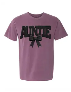 Auntie Black yarn Comfort color T shirt