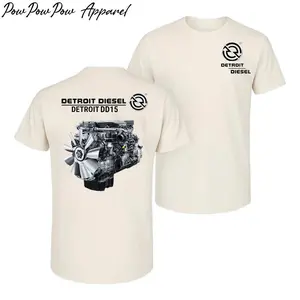 Detroit Diesel DD15 Engine T-Shirt, Vintage Truck Mechanic Graphic Tee, Diesel Engine Streetwear Gift for Men USA Cotton Menswear