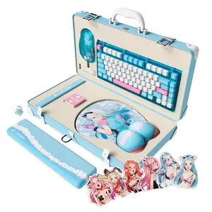 Belle Delphine Collector's Edition Bathwater Combo - K75 Keyboard, M1 UltraLight Mouse, Bathwater Bottle Keycap, Memory Foam Wrist Rest, 3D Mousepad, Vinyl Stickers, Limited Edition Suitcase