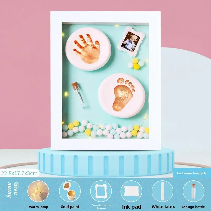 8-inch [Elegant Blue] Pom-Pom Style + Warming Lamp