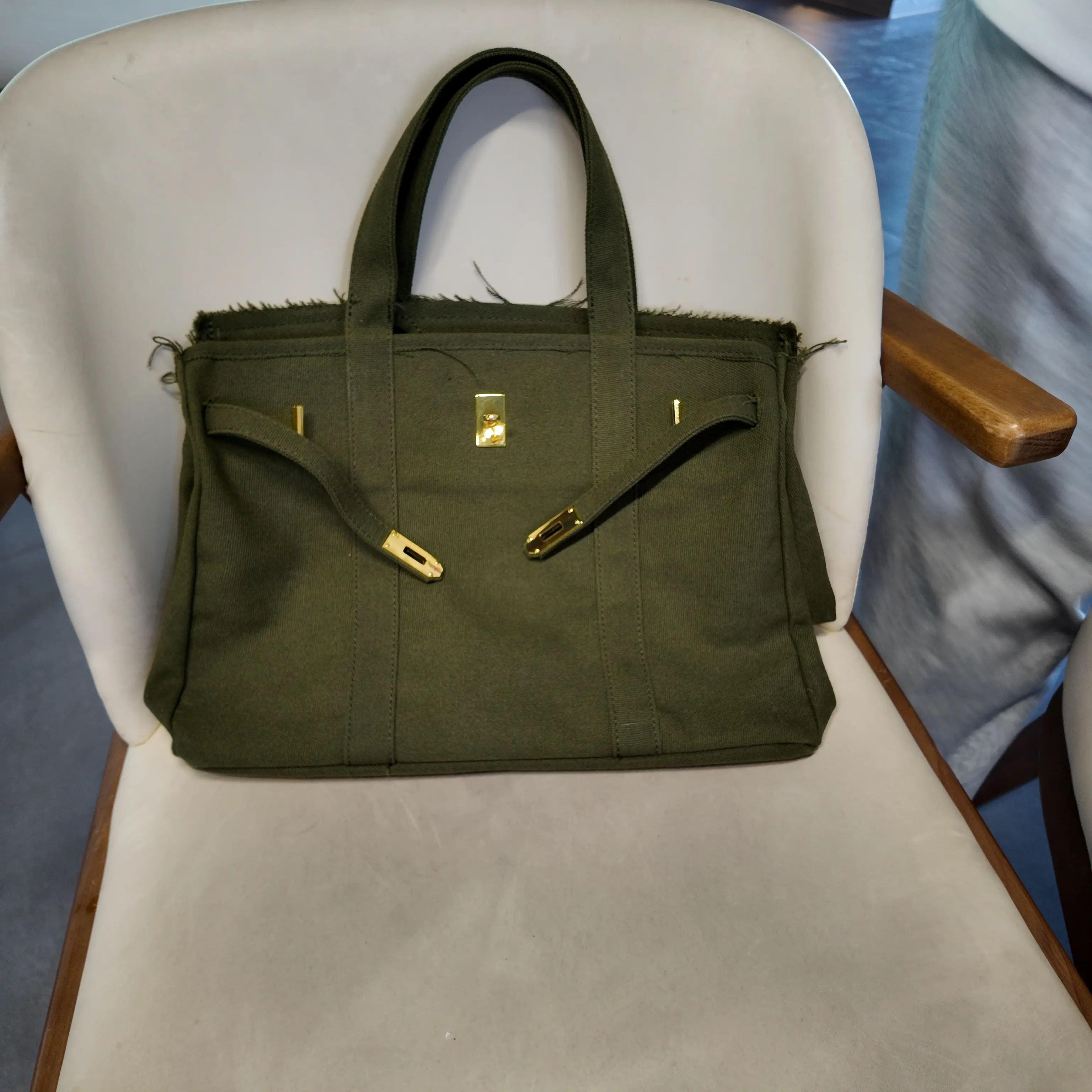 Canvas Tote Bag Distressed Style Handbag for Men and Women Canvas Tote Bag Distressed Style Handbag for Men and Women